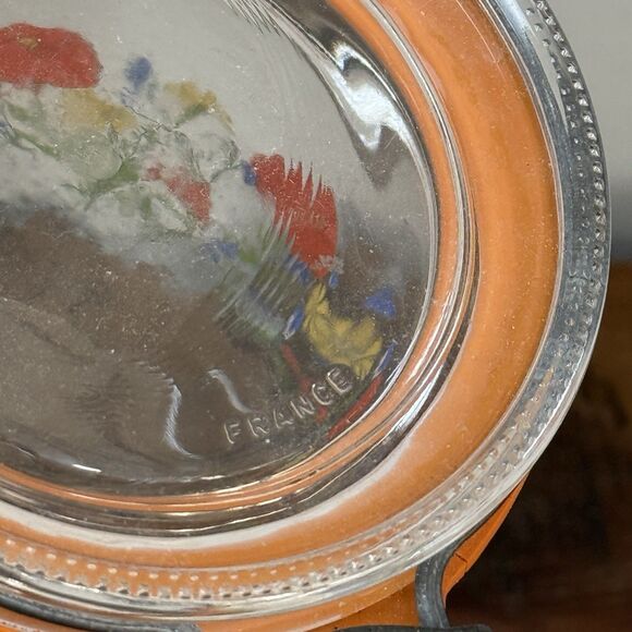 Vtg Arc France Poppy Glass Canister Set R Carman 1.5L 3/4L MCM Retro 60s Arcoroc - Picture 4 of 14